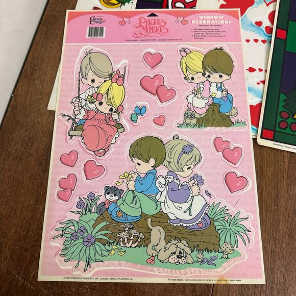 Bundle Lot 10 VINTAGE 90s Precious Moments Christmas Nativity Window Clings - Picture 6 of 12